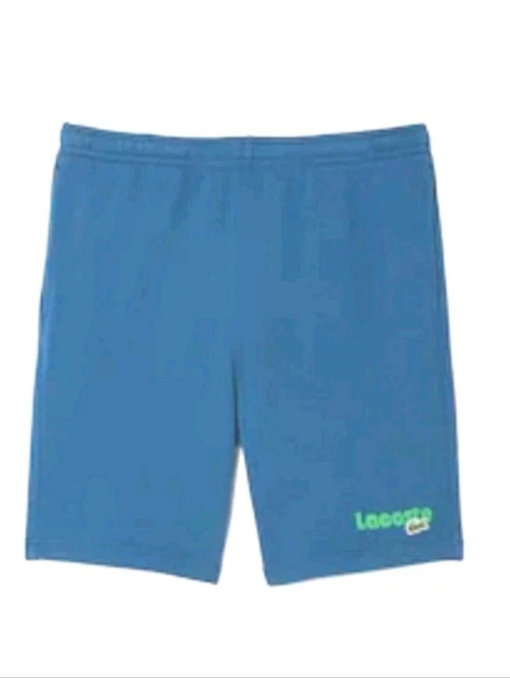 Lacoste Regular Fit Fleece Shorts Knee Length Sweats Blue Drawstring Alligator S